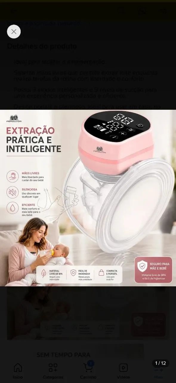 Bomba Tira-Leite Elétrica - Foto 3