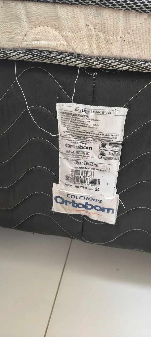 Cama box Queen Ortobom Light Selado colchão D45  - Foto 2