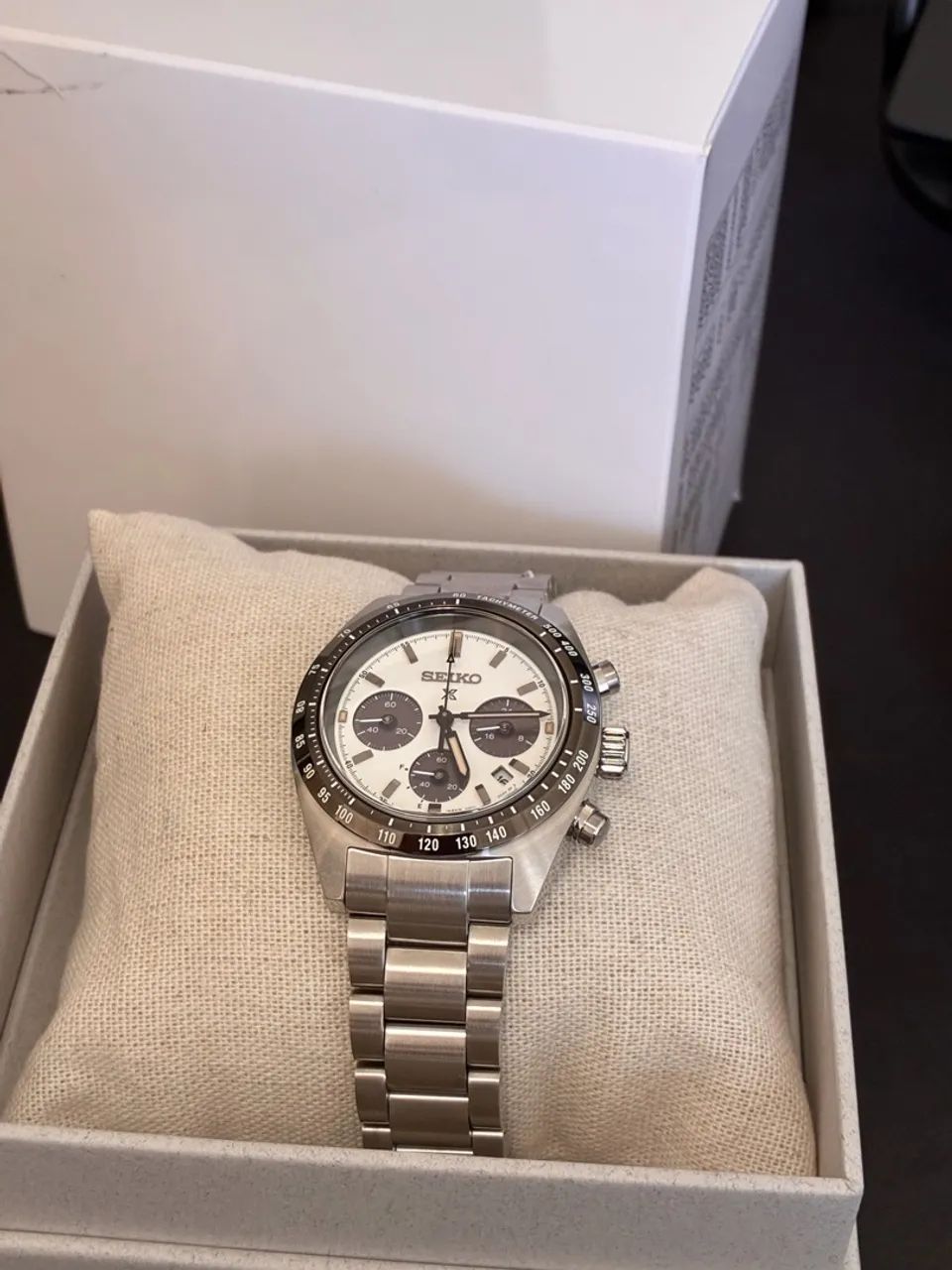 Relógio Seiko Speedtimer Panda SSC961J - Foto 2