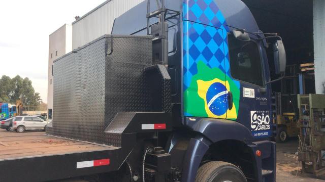 Caminhão Munck Traseiro 70 ton,Giro infinito - Foto 9