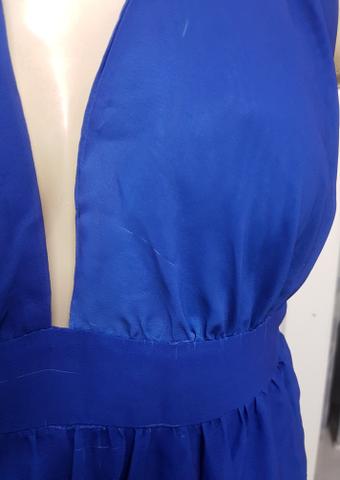 Vestido longo em chiffon degrade azul frente única G ver medidas - usado - Foto 2