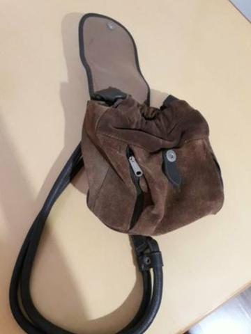 Mochila em couro marrom Via Piave - Foto 3