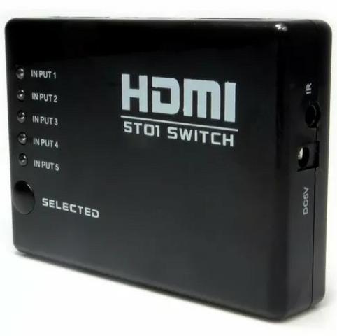 (NOVO) Hub Switch Hdmi 5 Portas Playstation Xbox Dvd Tv Lcd Led