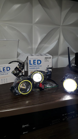 Farol de milha auxiliar para motos de led com ANGEL EYES 170 avista - Foto 2