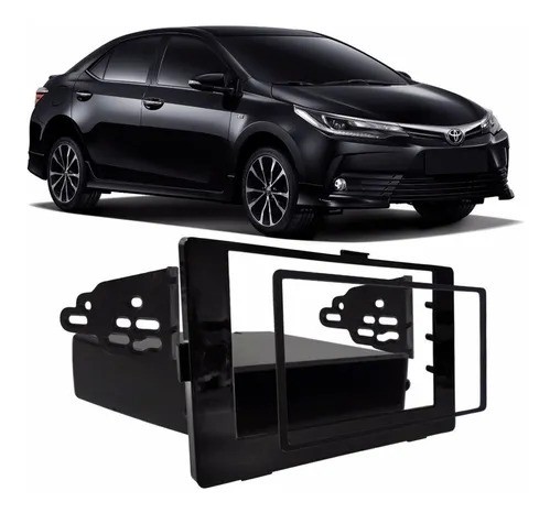Moldura Painel Dvd 2din 1din Corolla 17 18 19 20 Black Piano