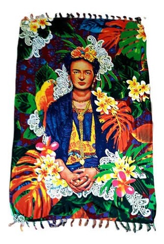 Canga de Praia Frida Kahlo