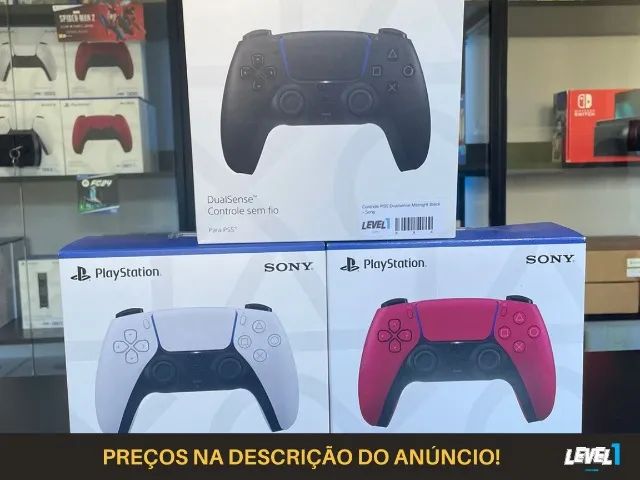 Controle da Sony, modelo Dualsense Cosmic Red para PS5 - R$ 395,91