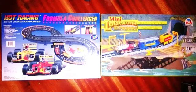 Corrida de estrada Hot Racing Formula Challenger e Mini Locomotiva Expressa- Braskit - Rar