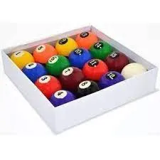 Jogo De Bola Para Sinuca Bilhar Snooker Regra Brasileira Coloridas 50 mm 8  Peças Lisas.