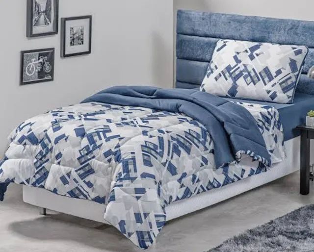 Jogo de Cama Solteiro  em Malha 100% algodão 