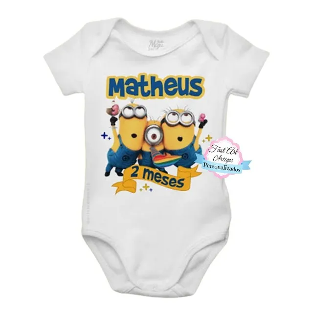 Body Mesversário Minions Personalizado