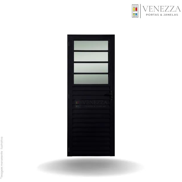 Porta de alumínio preto - Foto 3
