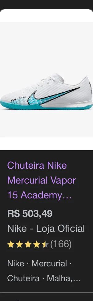 Chuteira Nike Mercurial Vapor 15 Futsal - Foto 3