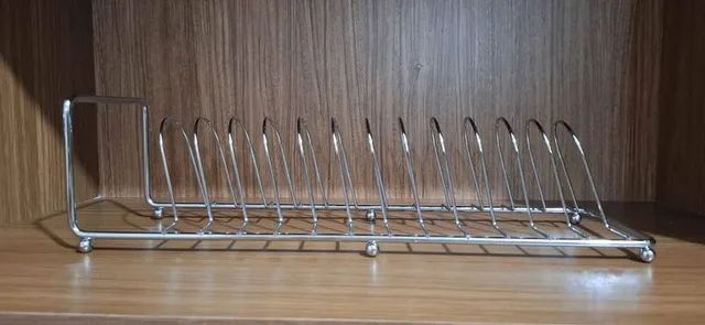 Escorredor e Organizador de Pratos 12 Lugares em Inox