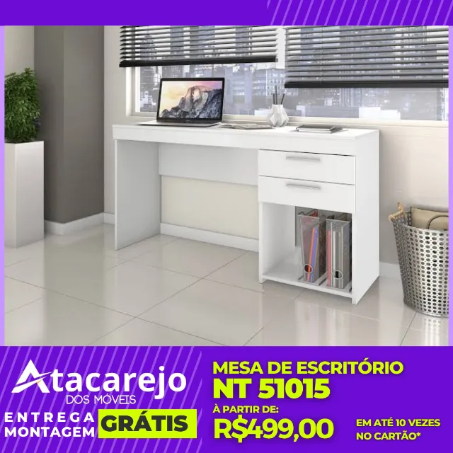Mesa Escritório Entrega e Monta Grátis