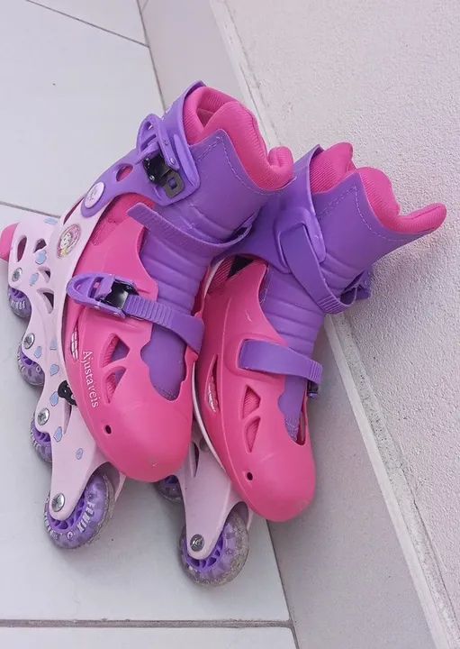 Patins completo ajustável calça 34 35 36 37 - Foto 2