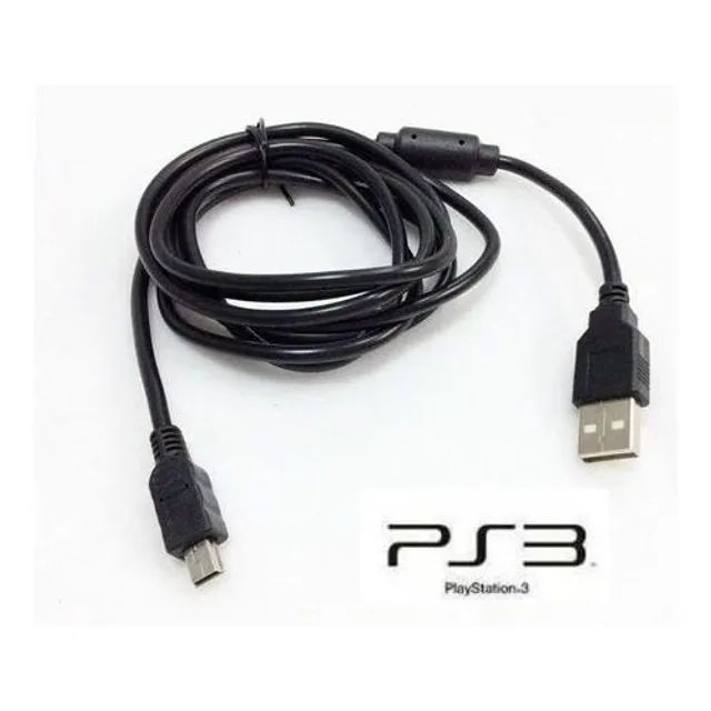 Cabos Usb Para Carregar Controle De Ps3 Com 2m - Foto 2