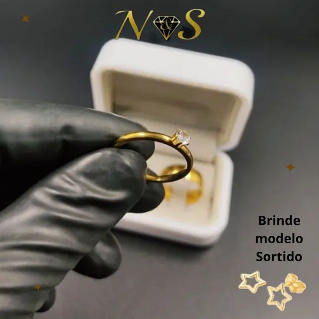 Pares de alianças banhados a ouro18k  - Foto 5