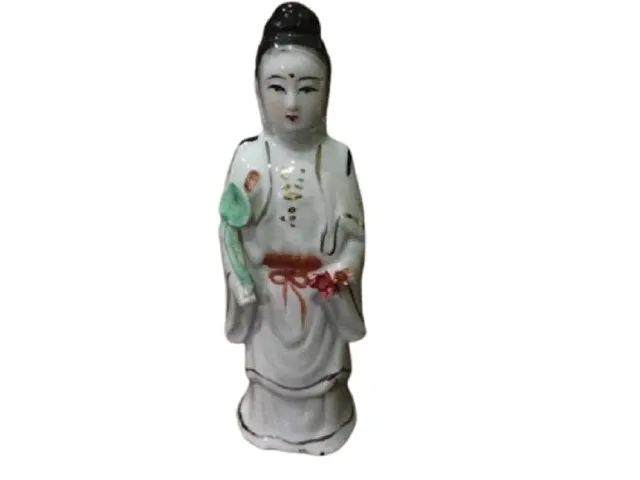 Antiga Estatueta De Porcelana Chinesa Vintage 13 cm Altura
