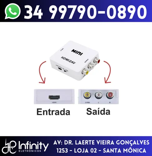 Conversor Hdmi para AV Rca