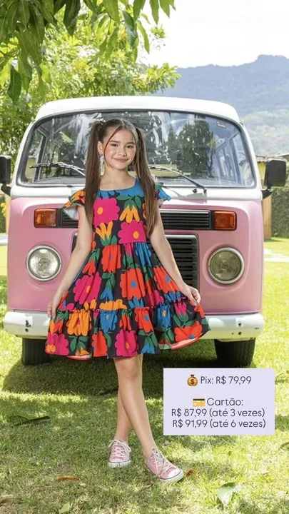 Vestido infantil floral