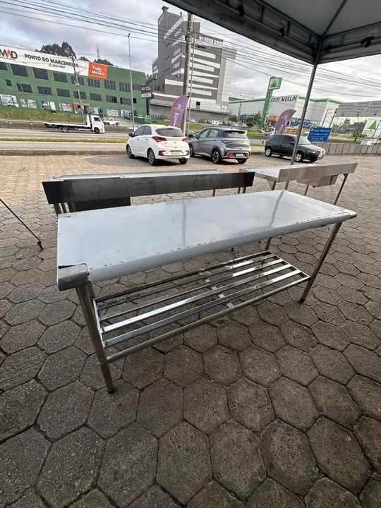 Mesa desmontável 1900x700x900mm inox 