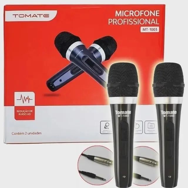 2 Microfones Com Fio Profissional Para Igrejas, Palestras - Foto 3