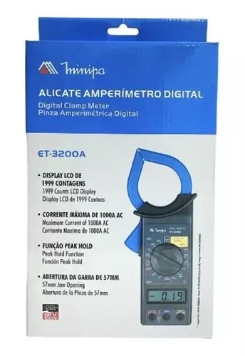 Alicate Amperímetro E Multímetro Minipa Et-3200a - Foto 2