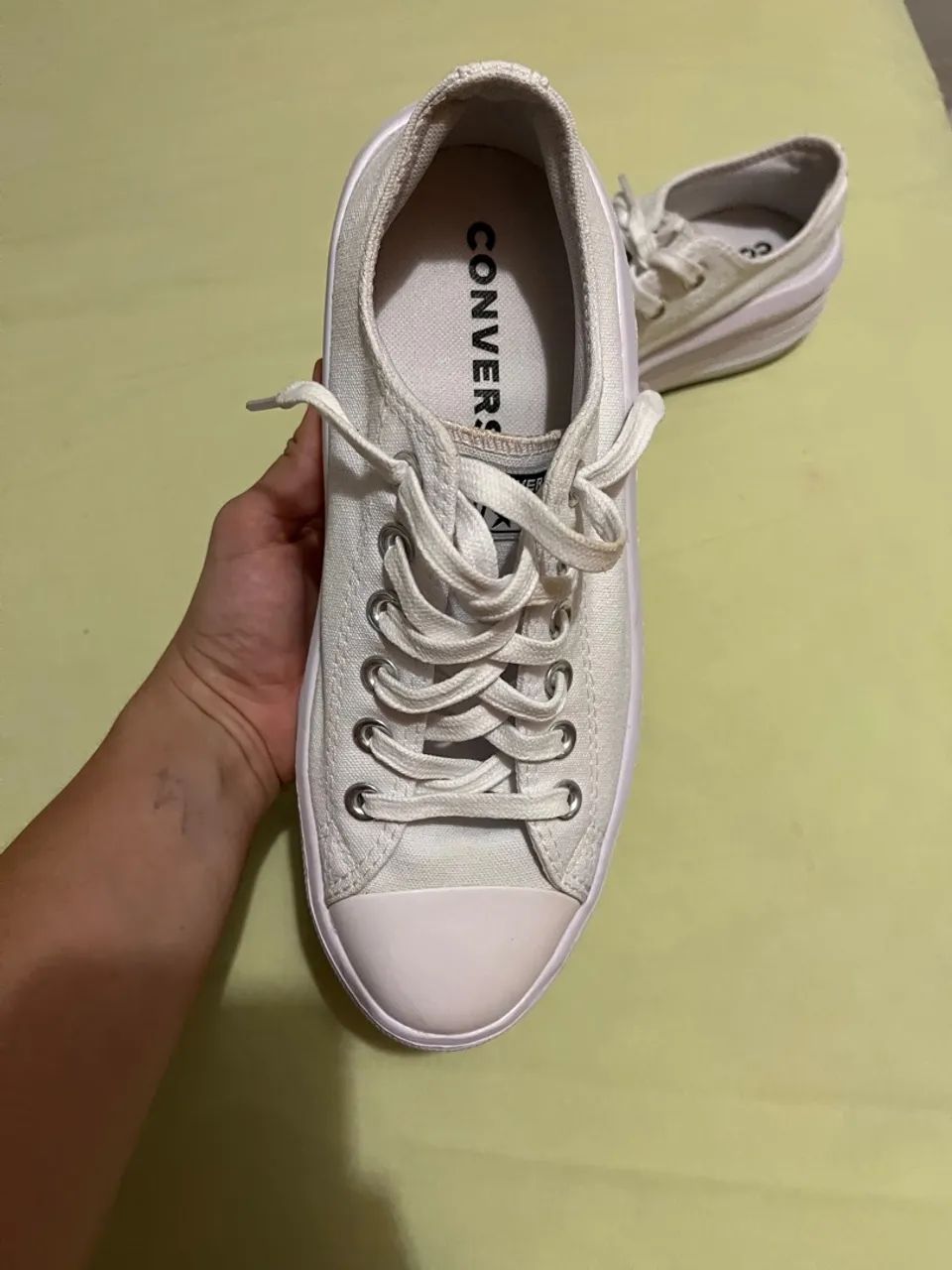 Tênis Converse All Star Plataforma Branco - Foto 3