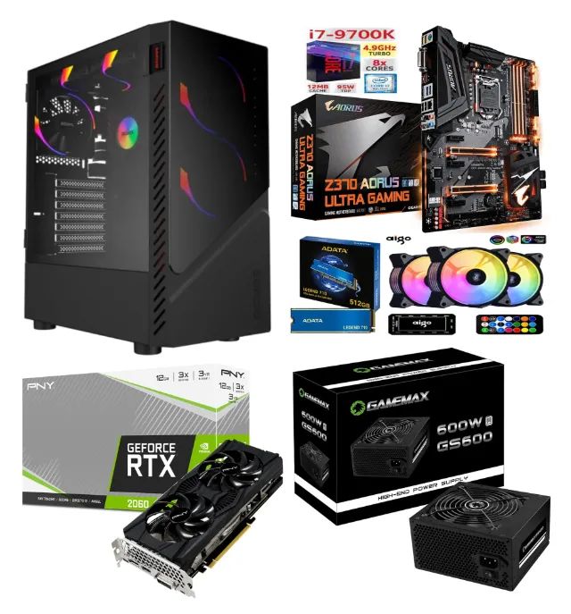 Cpu Gamer i7 9700K 16Gb de Ram Ddr4 + Rtx 2060 12Gb Gddr6 na Cx com Garantia. - Foto 4
