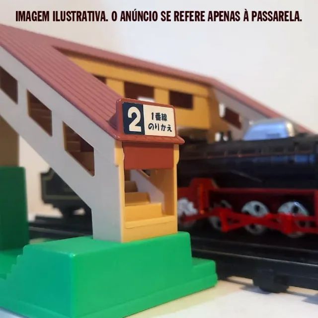 Passarela Tomy Plarail Compatível Ferrorama Estrela base verde - Foto 2