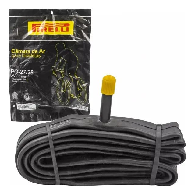 Câmera de ar para pneu de bicicleta aro 27/28 câmera de ar Pirelli  - Foto 3