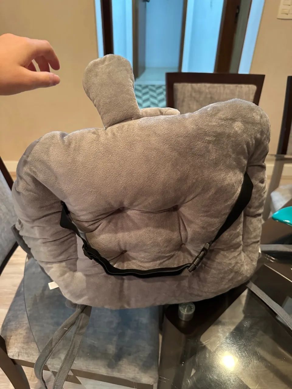 Almofada de Cadeira Infantil com Orelhas de Coelho - Foto 3
