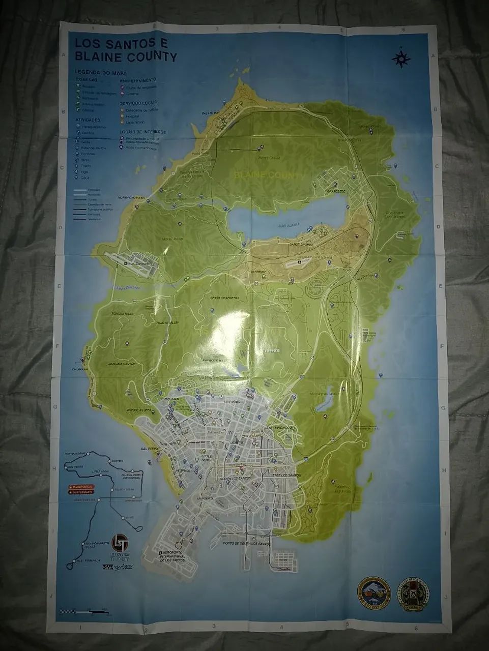 Mapa Los Santos e Blaine County - GTA V