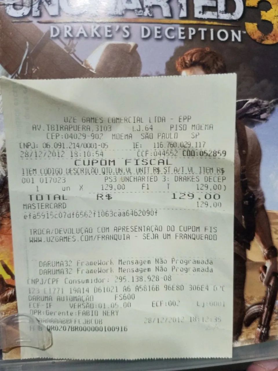 Uncharted 3 drake's deception jogo ps3 game Playstation 3 - Foto 5