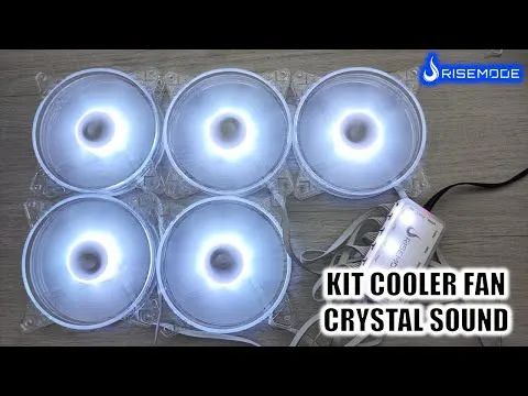 Kit 5 Cooler Fan Rise Mode Crystal Sound, 120mm, ARGB, Transparente, NOVO, Lacrado - Foto 3