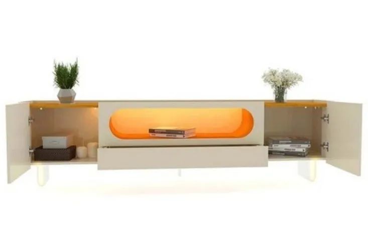 Rack Com LED Pra TV 75 Polegadas Design Exclusivo 210cm Nobre Pés de Ferro PRONTA ENTREGA! - Foto 2