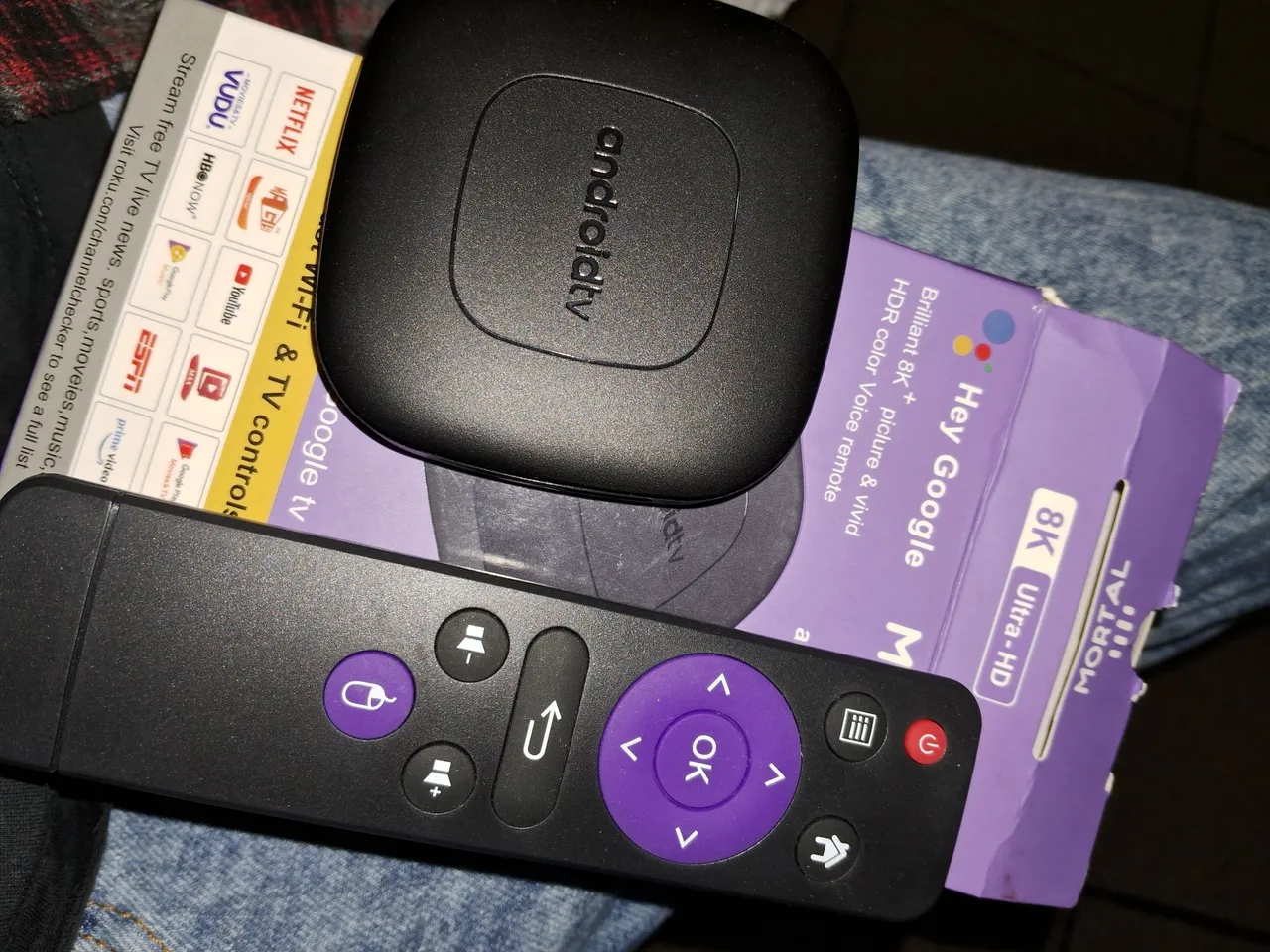 Android TV Box com Controle Remoto e Suporte 8K