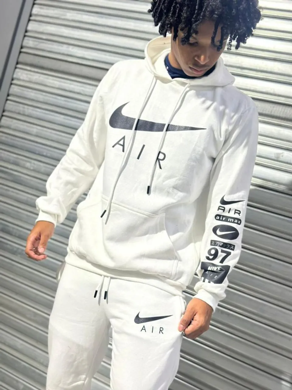 Conjunto Nike Air Branco - moletom