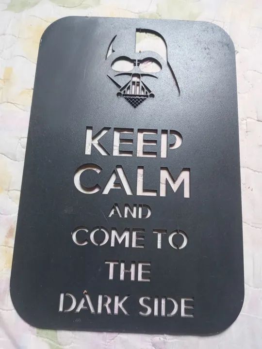 Placa Decorativa Darth Vader Keep Calm med 30x20 - Foto 2