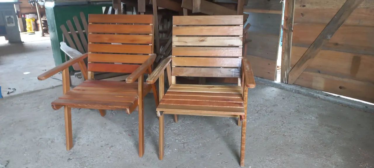 Par Cadeiras de madeira área interna e externa - Foto 5