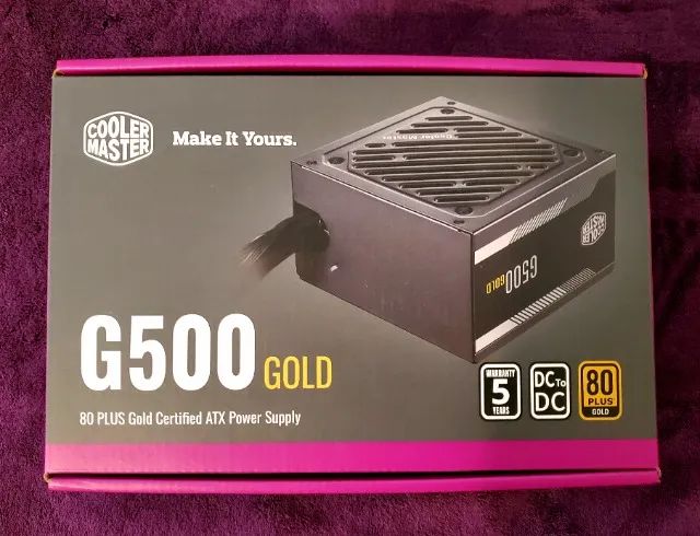 Fonte para computador gamer G500 Gold (certificado 80 plus gold)
