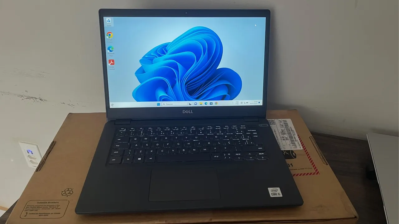 Notebook Dell i5 10ªth Tec.iluminado e Digital 8Gb RAM SSD 256Gb Nvme Zeradinho!