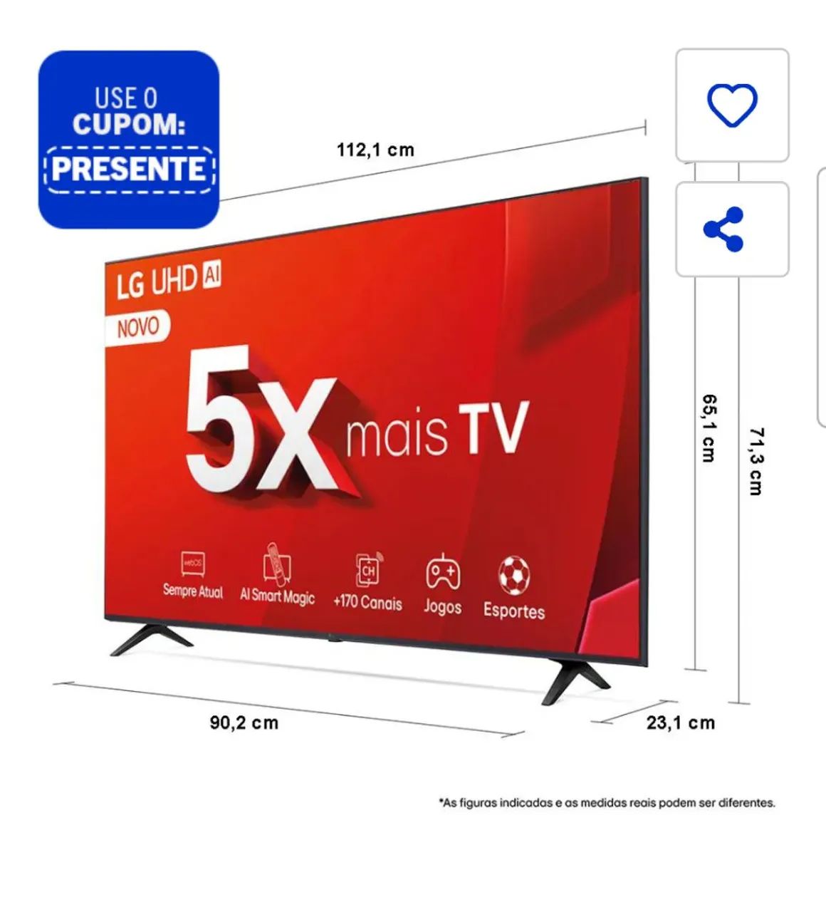 TV LG 50" retirada de peças 
