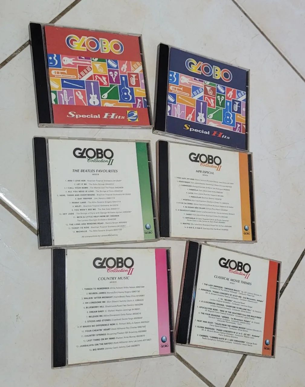 6 CDs (Originais) Coleção Globo! Nacionais e internacionais - CDs