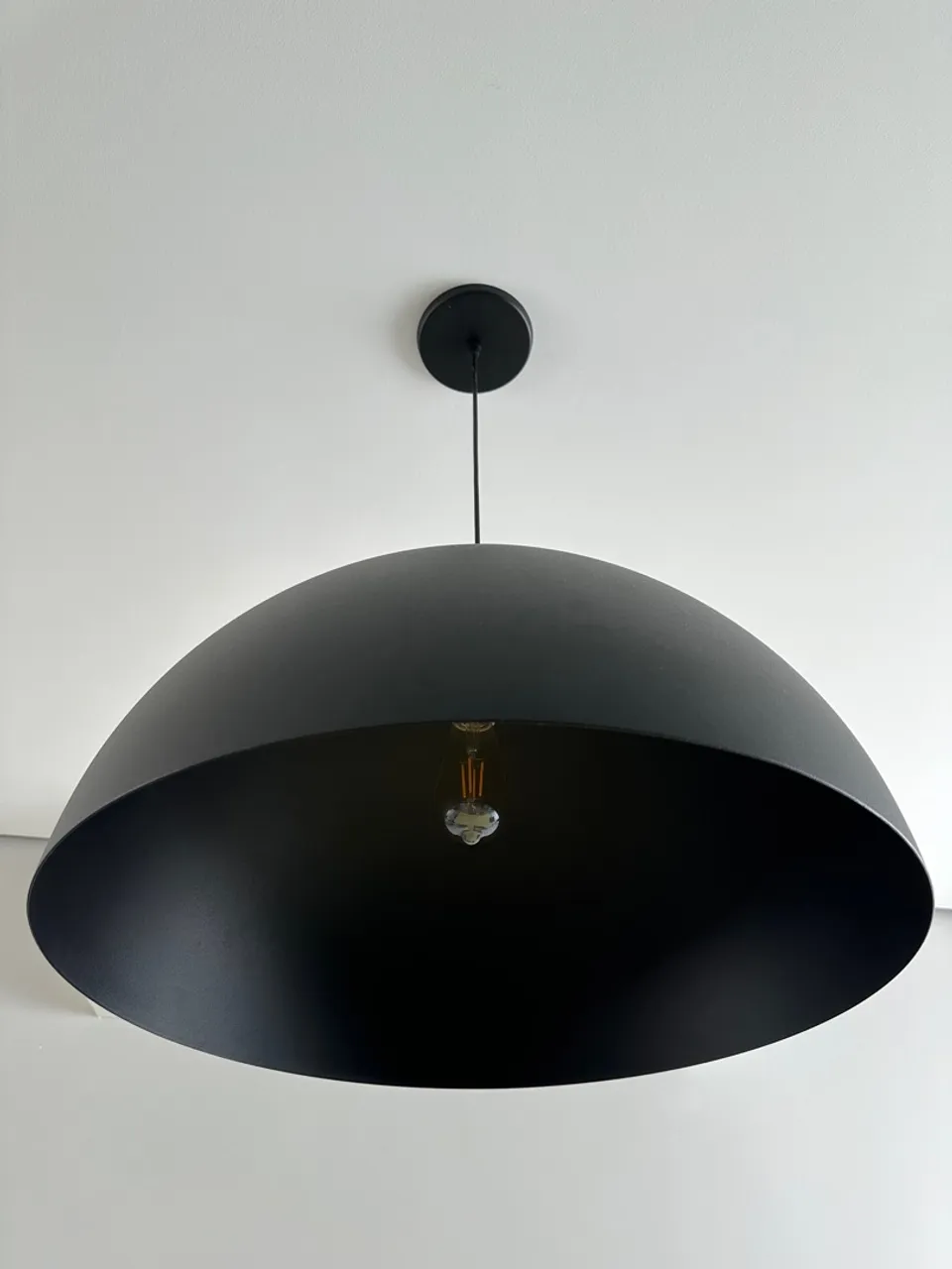 Luminária Pendente Cúpula Preta