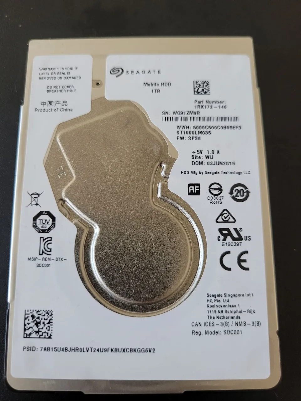 HD Seagate 1TB Mobile - Novo