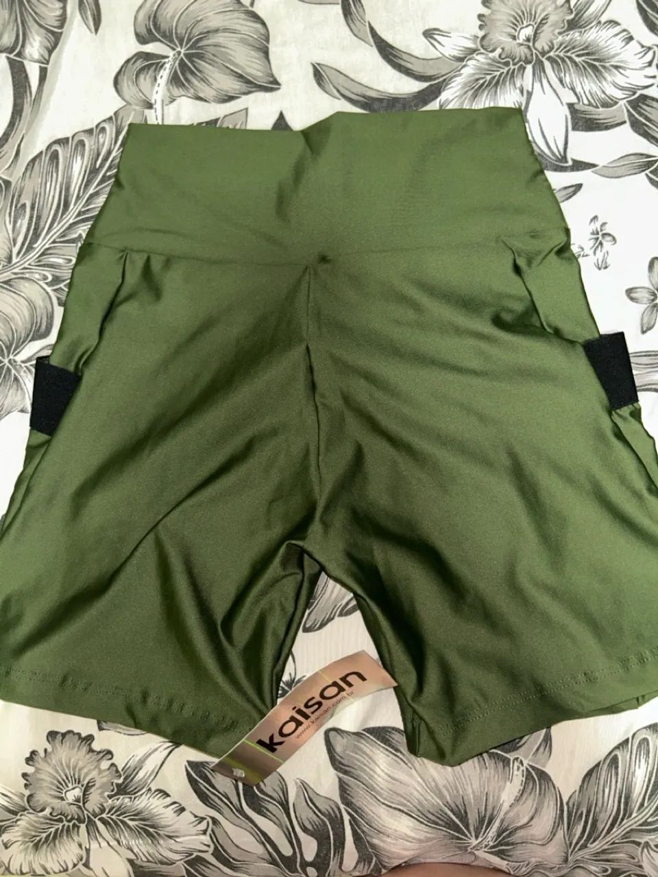Shorts Feminino Verde com bolso  - Foto 2