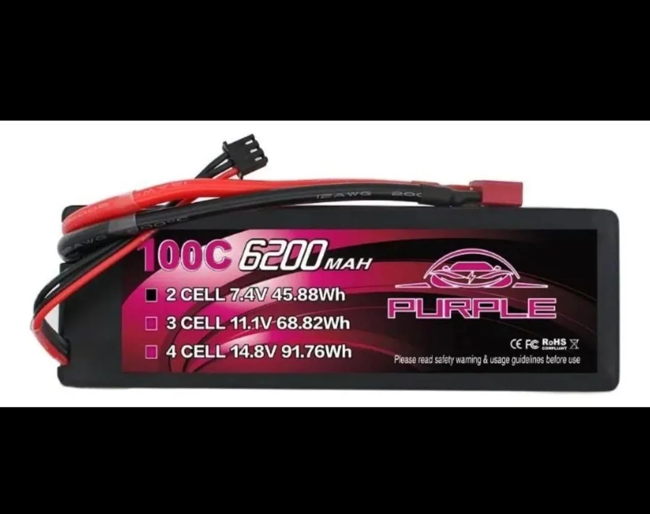 Bateria Lipo Cnhl 2s 6200mah - 100c - Ótimo P/ Automodelo RC Traxxas Arrma Kyosho Hpi etc