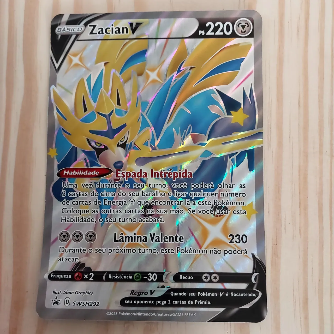 Carta Zacian V - Pokémon TCG